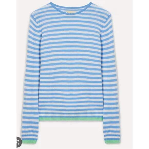 Jumper 1234 Cashmere Crew Neck Apple stripe, $235 Sz 8 C234 - Picture 1 of 8